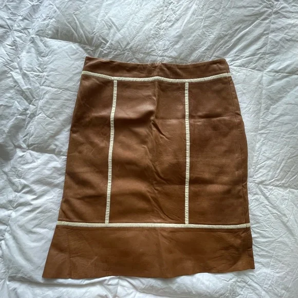 KORS Michael Kors genuine leather skirt